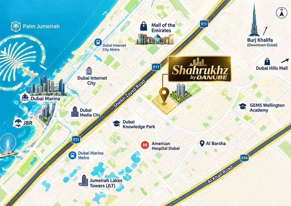 Shahrukhz Residences location map
